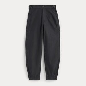 Everlane Women's Fatigue Barrel Pant in Black, Size 16, Cotton/Linen